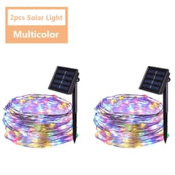 Solar String Lights Outdoor Solar Lights Fairy Christmas Lamp Garland For Terrace Courtyard Porch Garden Party Tree Decoration