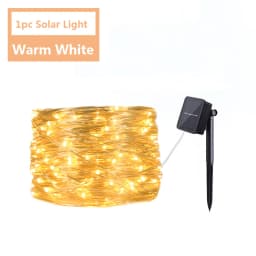 Solar String Lights Outdoor Solar Lights Fairy Christmas Lamp Garland For Terrace Courtyard Porch Garden Party Tree Decoration