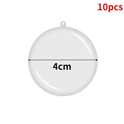 10pcs Transparent Open Plastic Christmas Ornament Ball Clear Bauble for Xmas Party Kids Gift Present Box Decorations