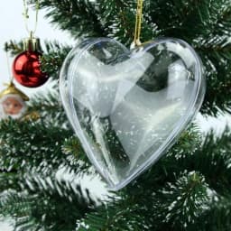 10pcs Transparent Open Plastic Christmas Ornament Ball Clear Bauble for Xmas Party Kids Gift Present Box Decorations