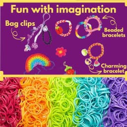 15000+ Rubber Band Bracelet Kit, Loom Bands Vibrant Colours with Storage Box, DIY Friendship Bracelet Making Kit Christmas Gift