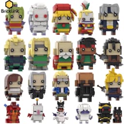 Bricklink MOC Game Fantasyed Action Figures Zack Fair Tifa Aerith Cloud Mog Bricks Sets Building Blocks Kid Toys Christmas Gift