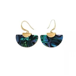 Design Sense Green Texture Fan-shaped Pendant Earrings 2025 New Jewelry Unusual Fashion Accessories For Women's Christmas Earrin