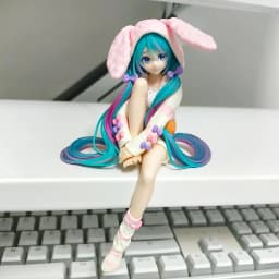 New In Stock Hatsune Miku Rabbit Ear Pajamas Collectible Anime Action Kwaii Miku Figures Model Toys Christmas Gifts