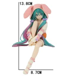 New In Stock Hatsune Miku Rabbit Ear Pajamas Collectible Anime Action Kwaii Miku Figures Model Toys Christmas Gifts