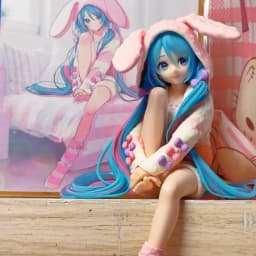 New In Stock Hatsune Miku Rabbit Ear Pajamas Collectible Anime Action Kwaii Miku Figures Model Toys Christmas Gifts