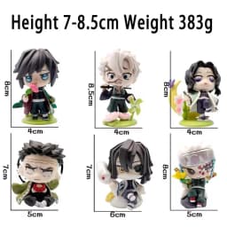 Hot sold 1-12pcs Anime Demon Slayer Model Tanjiro Kamado Nezuko cartoon figure PVC model ornament child Christmas Halloween gift