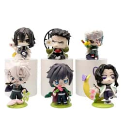 Hot sold 1-12pcs Anime Demon Slayer Model Tanjiro Kamado Nezuko cartoon figure PVC model ornament child Christmas Halloween gift