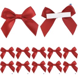 10/30/50Pcs Handmade Bow With Adhesive Back for Christmas Gift Box Flower Decoration Handmade DIY Clothing Accessories