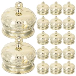 50 Pcs Premium Plastic Craftsmanship Toy Diy Ball Caps Christmas naments Hanging Fittings Handcraft Accessory Pendant End Caps