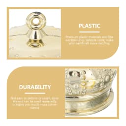 50 Pcs Premium Plastic Craftsmanship Toy Diy Ball Caps Christmas naments Hanging Fittings Handcraft Accessory Pendant End Caps