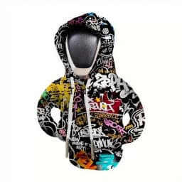 Creative Gear Shift Knob Cover Hoodie for Car Gear Shift Lever Protection Against Sweaty Hands for Merry Christmas New Year
