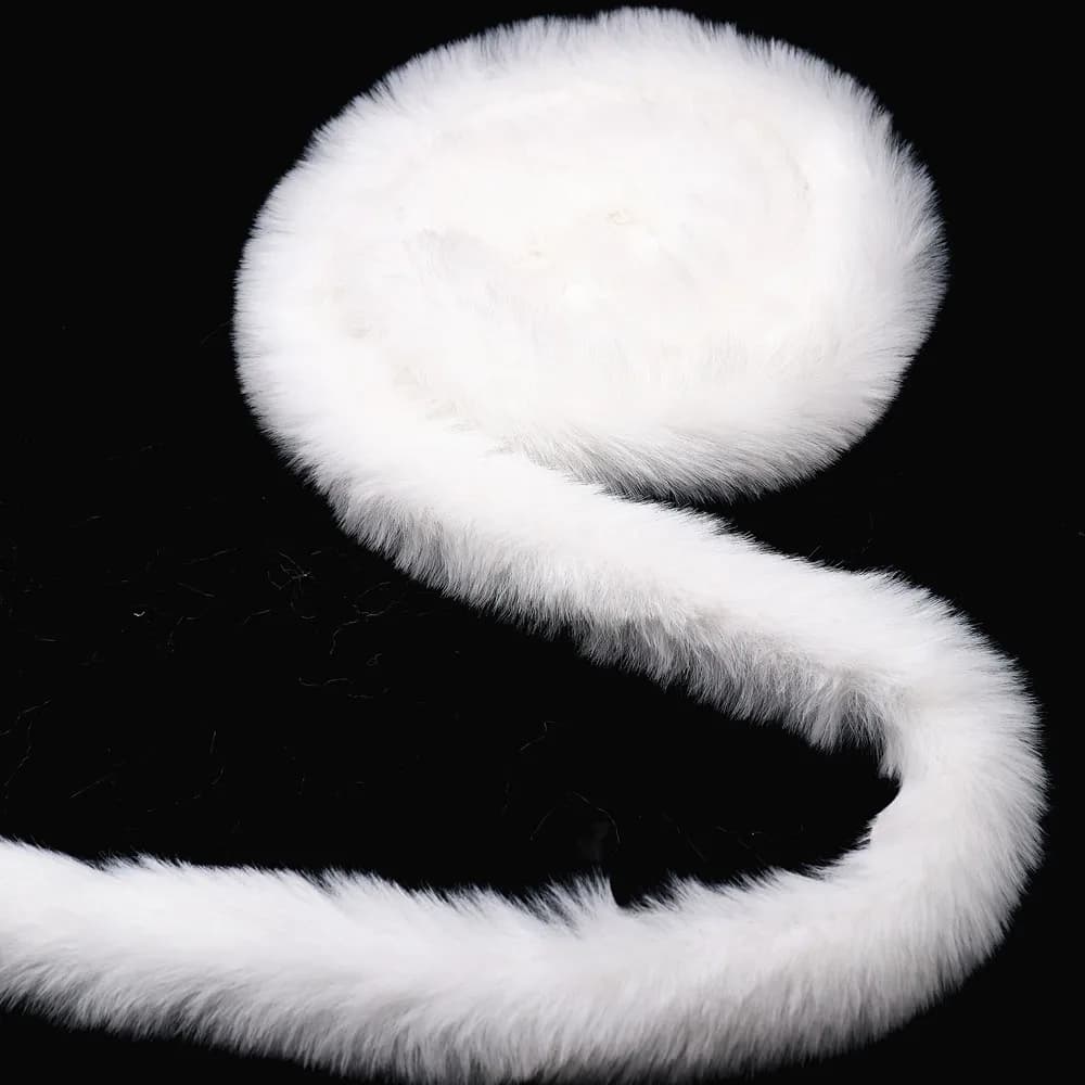 White Faux Fur Trim Ribbon Lace Fabric 3cm/5cm Artificial Fluffy Strip Trimmings DIY Lace Crafts Sewing Supplies Christmas Decor