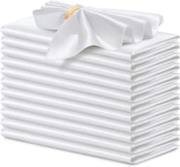 12PCS Red Satin Napkins 30x30cm, Silky Soft Smooth Washable Napkins for Restaurant, Weddings, Dinner, Party,Christmas Decoration