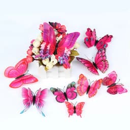 New 12/24pcs 3D Butterfly Wall Stickers Home Christmas Wedding Decoration Photography Props Magnetic Refrigerator Magnets