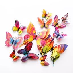New 12/24pcs 3D Butterfly Wall Stickers Home Christmas Wedding Decoration Photography Props Magnetic Refrigerator Magnets