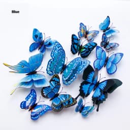New 12/24pcs 3D Butterfly Wall Stickers Home Christmas Wedding Decoration Photography Props Magnetic Refrigerator Magnets