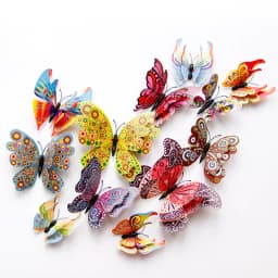 New 12/24pcs 3D Butterfly Wall Stickers Home Christmas Wedding Decoration Photography Props Magnetic Refrigerator Magnets