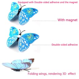 New 12/24pcs 3D Butterfly Wall Stickers Home Christmas Wedding Decoration Photography Props Magnetic Refrigerator Magnets