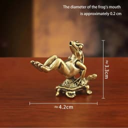 Solid Brass Moments Christmas Ornament Frog and Turtle Figurine Small House Decoration Animal Figurines Chihuahua Sculpture