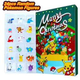 Pokemon Figure Advent Calendar Gift Box mini Pikachu Character Bulbasaur Christmas Toy Gifts Collection Desktop Model Toy