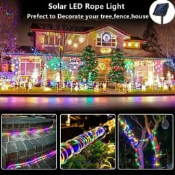 Solar PVC Tube Rope Led Fairy Light Outdoor Garden Christmas Decoration Xmas Tree Wedding LED Garland WaterProof String Lights