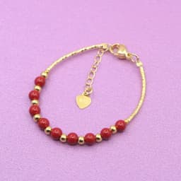 Charm Lovely Red Bracelet Baby Girls Lobster Clasp Pearl Beads Accessories Girls Yoga Christmas Wedding Gift Jewelry Fashion