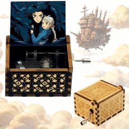 Mechanical Music Box Wooden Antique Carving Handmade Crank Classic Theme Music Birthday And Christmas Gifts Home Decoration
