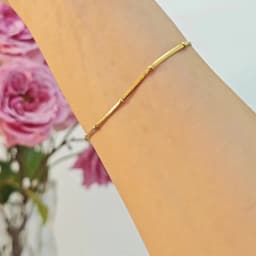 Stainless Steel Snake Ball Bead Chain Bracelet For Women, 18k Gold Plated Thin Link Layered Hand Wristband Christmas Gift