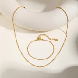 Stainless Steel Snake Ball Bead Chain Bracelet For Women, 18k Gold Plated Thin Link Layered Hand Wristband Christmas Gift