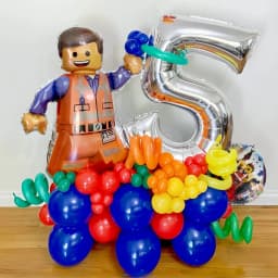 Cartoon Building Block Themed Party Balloon Set Colorful Latex Balloons for Baby Shower Kids Birthday Christmas Decorations