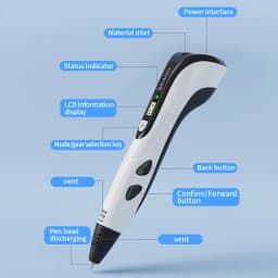 New 3D Pen 3D Printing Pen for Children 1.75mm PLA Filament DIY Drawing Birthday Christmas Gifts for Kids