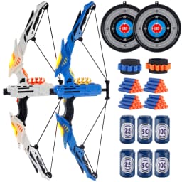 Kids Soft Dart Archery Set with LED Lights Indoor Outdoor Sports Gift for Boys And Girls. Halloween Christmas Thanksgiving