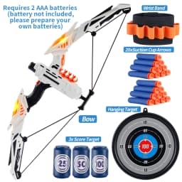 Kids Soft Dart Archery Set with LED Lights Indoor Outdoor Sports Gift for Boys And Girls. Halloween Christmas Thanksgiving