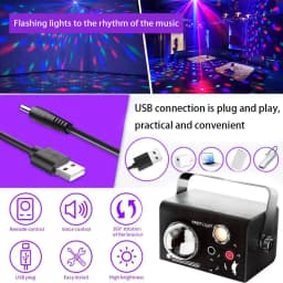 10W Party Lights Dj Stage Laser Disco Light Christmas Projector Sound Activated Dance Birthday Bar Wedding Decoration USB Lights