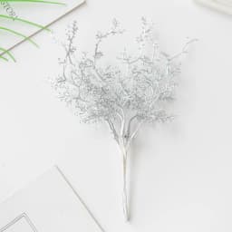 6Pcs Artificial Plants Golden Silvery Branch For Home Windowsill Bonsai Christmas Tree Wreaths Accessory Wedding Arch Decoration