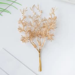 6Pcs Artificial Plants Golden Silvery Branch For Home Windowsill Bonsai Christmas Tree Wreaths Accessory Wedding Arch Decoration