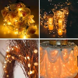 Battery Powered 10/20/30/50/100LEDs String Lights Copper Wire Light for Holiday Lighting Camping Flower Wedding Christmas Decor