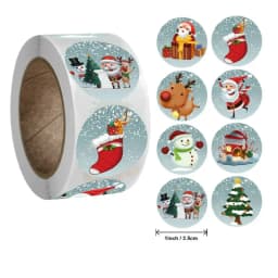 Children's Christmas gift label stickers School teachers commended students reward Self-adhesive Decorative gifts series