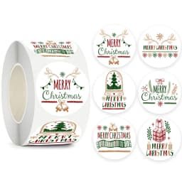 Children's Christmas gift label stickers School teachers commended students reward Self-adhesive Decorative gifts series