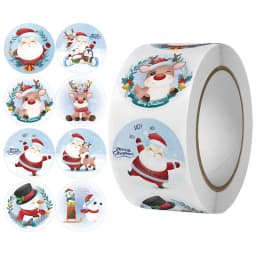 Children's Christmas gift label stickers School teachers commended students reward Self-adhesive Decorative gifts series