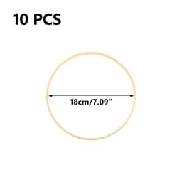 10Pcs 10/15/18/20/23/30cm Wooden Ring Bamboo Hoop Frame DIY Wreath Decorative Circle Craft Tools Wedding Christmas Decoration