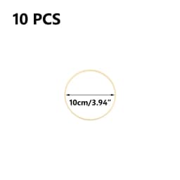 10Pcs 10/15/18/20/23/30cm Wooden Ring Bamboo Hoop Frame DIY Wreath Decorative Circle Craft Tools Wedding Christmas Decoration