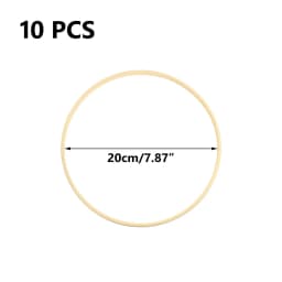 10Pcs 10/15/18/20/23/30cm Wooden Ring Bamboo Hoop Frame DIY Wreath Decorative Circle Craft Tools Wedding Christmas Decoration