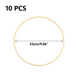 10Pcs 10/15/18/20/23/30cm Wooden Ring Bamboo Hoop Frame DIY Wreath Decorative Circle Craft Tools Wedding Christmas Decoration