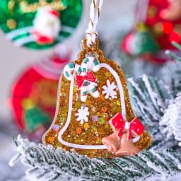 Xmas Tag Pendant Silicone Mold DIY Handmade Round Bell Keychain UV Epoxy Resin Plaster Craft Casting Molds Christmas Tree Decor