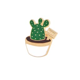 Simple Cartoon Green Plants Brooches Pins Coconut Trees Mexican Cactus Maple Leaf Christmas Tree Metal DIY Button Badges Jewelry