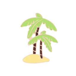 Simple Cartoon Green Plants Brooches Pins Coconut Trees Mexican Cactus Maple Leaf Christmas Tree Metal DIY Button Badges Jewelry