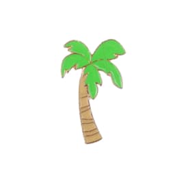 Simple Cartoon Green Plants Brooches Pins Coconut Trees Mexican Cactus Maple Leaf Christmas Tree Metal DIY Button Badges Jewelry