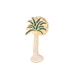 Simple Cartoon Green Plants Brooches Pins Coconut Trees Mexican Cactus Maple Leaf Christmas Tree Metal DIY Button Badges Jewelry